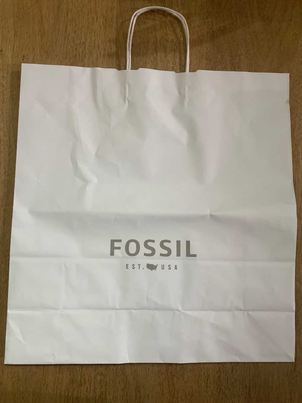 Fossil White Paper reusable Gift Bags
